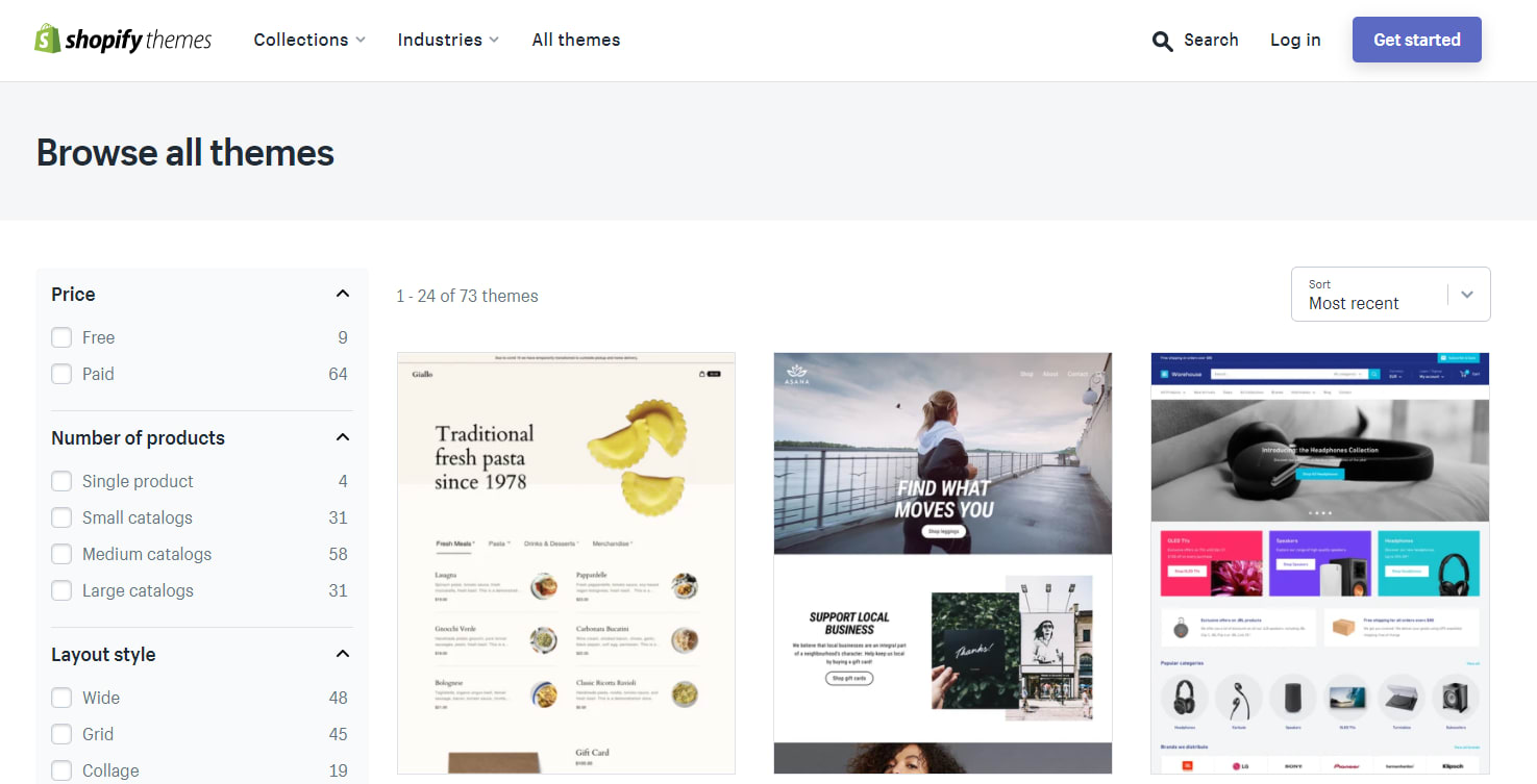 Shopify vs Magento - shopify themes